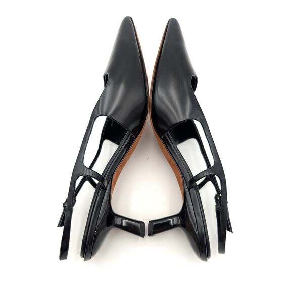 $350 Vince Bianca Slingback Block Heel Pumps Women's Black Size US9.5M EU40.5 - Picture 5 of 12